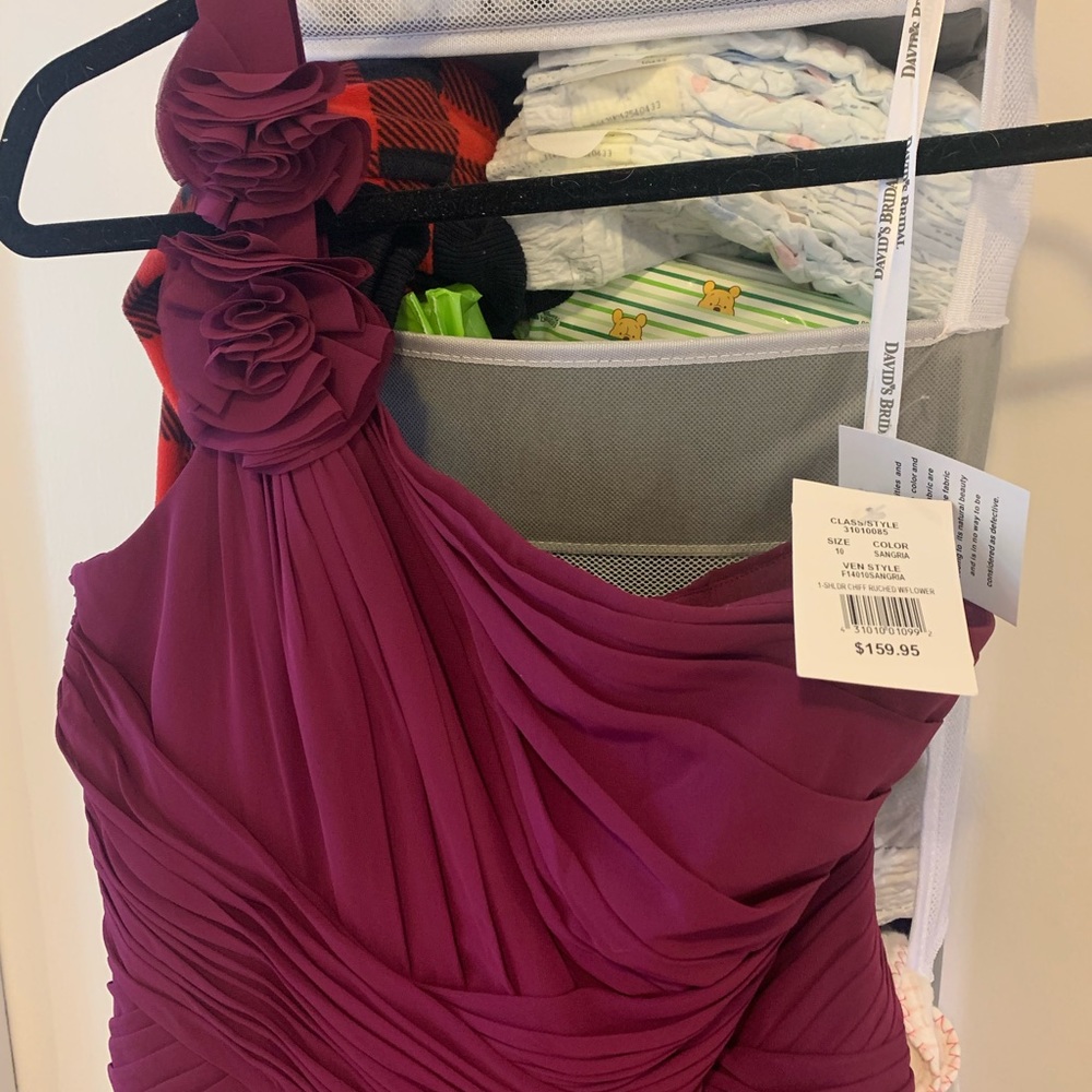 COPY - Sz 10 NWT bridesmaid dress sangria color, formal dress, wedding guest dr…
